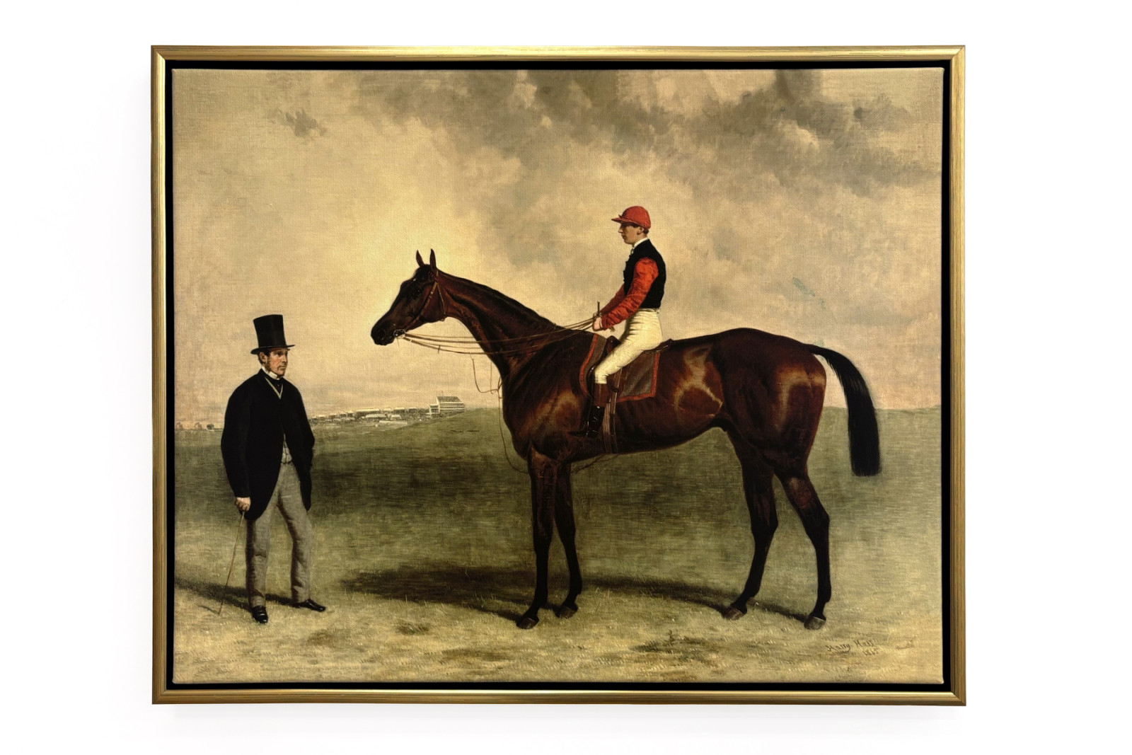 Gladiateur z Harrym Grimshawem i jego właścicielem, hrabią Frederic de Lagrange, 1865 - Harry Hall