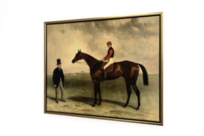 Gladiateur z Harrym Grimshawem i jego właścicielem, hrabią Frederic de Lagrange, 1865 - Harry Hall