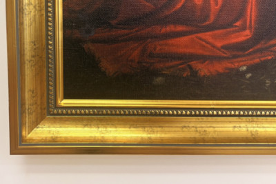 Włochy Toskania Florencja, Galeria Uffizi: Zwiastowanie, obraz Leonarda da Vinci (1452-1519), olej na drewnie, ok. 1472-1475, 98x217 cm