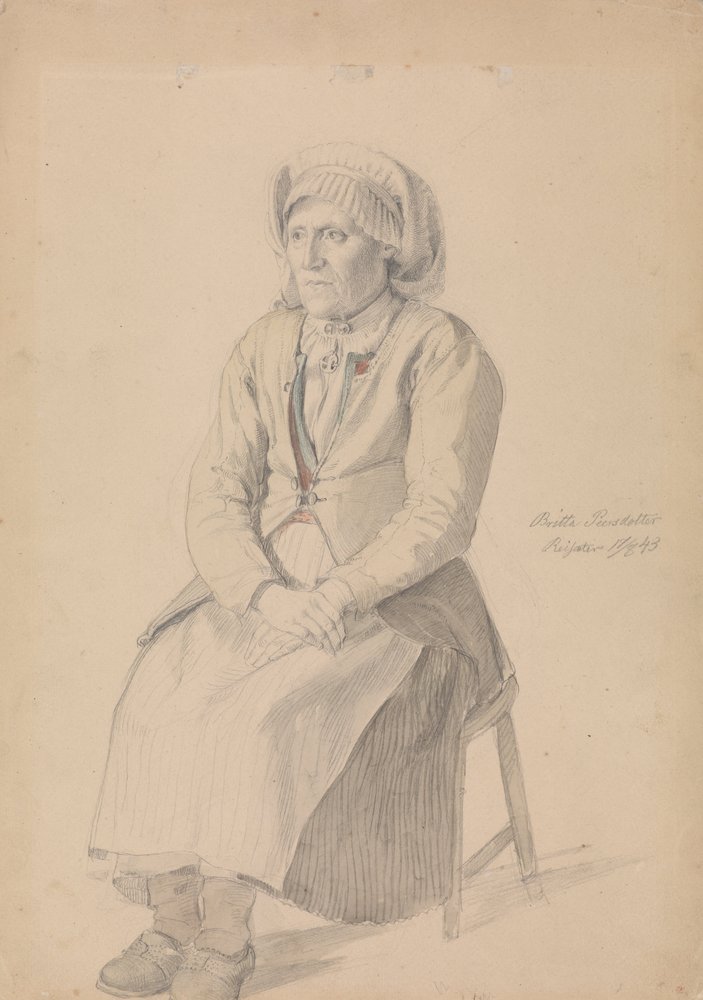 Britta Peersdotter Reisæter, Ullensvang autorstwa Adolph Tidemand