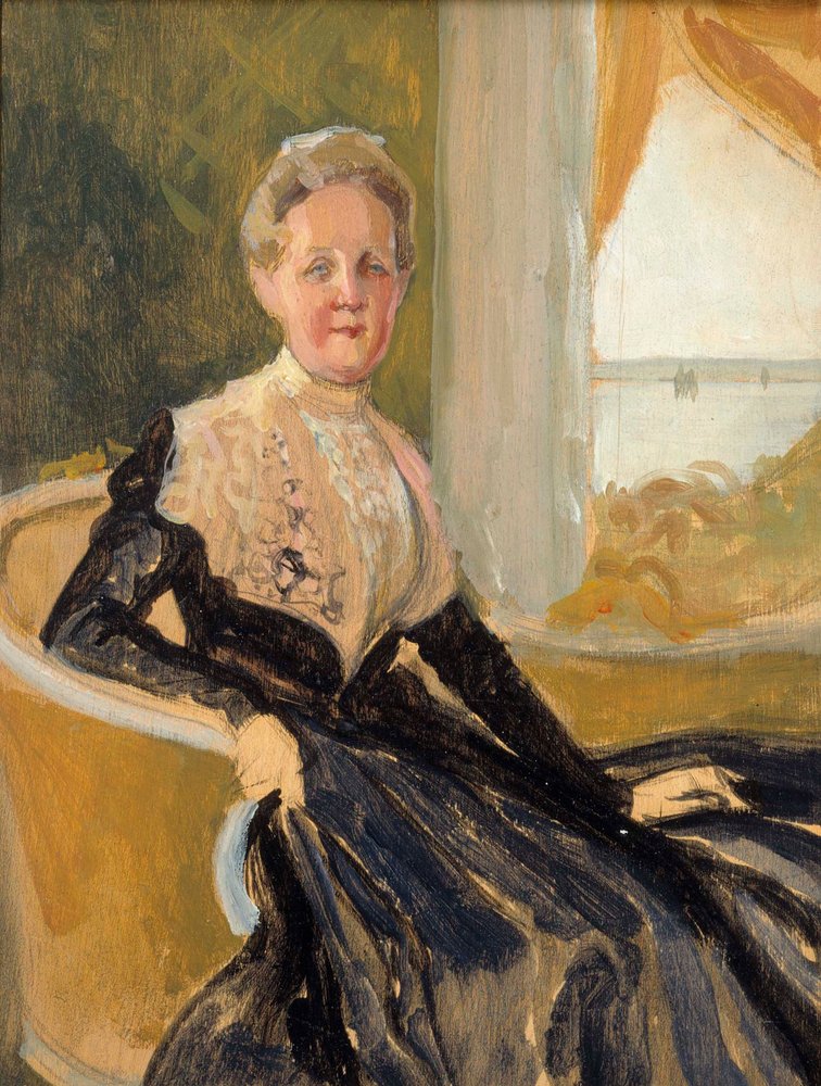 Portret hrabiny Elisabeth Wachtmaister, szkic kompozycyjny autorstwa Albert Edelfelt