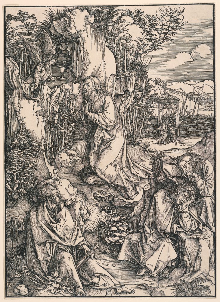 Chrystus na Górze Oliwnej (Agonia w Ogrodzie), z Wielkiej Męki autorstwa Albrecht Dürer