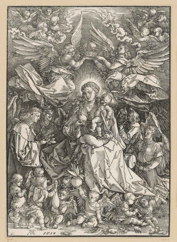 Maria jako królowa aniołów autorstwa Albrecht Dürer