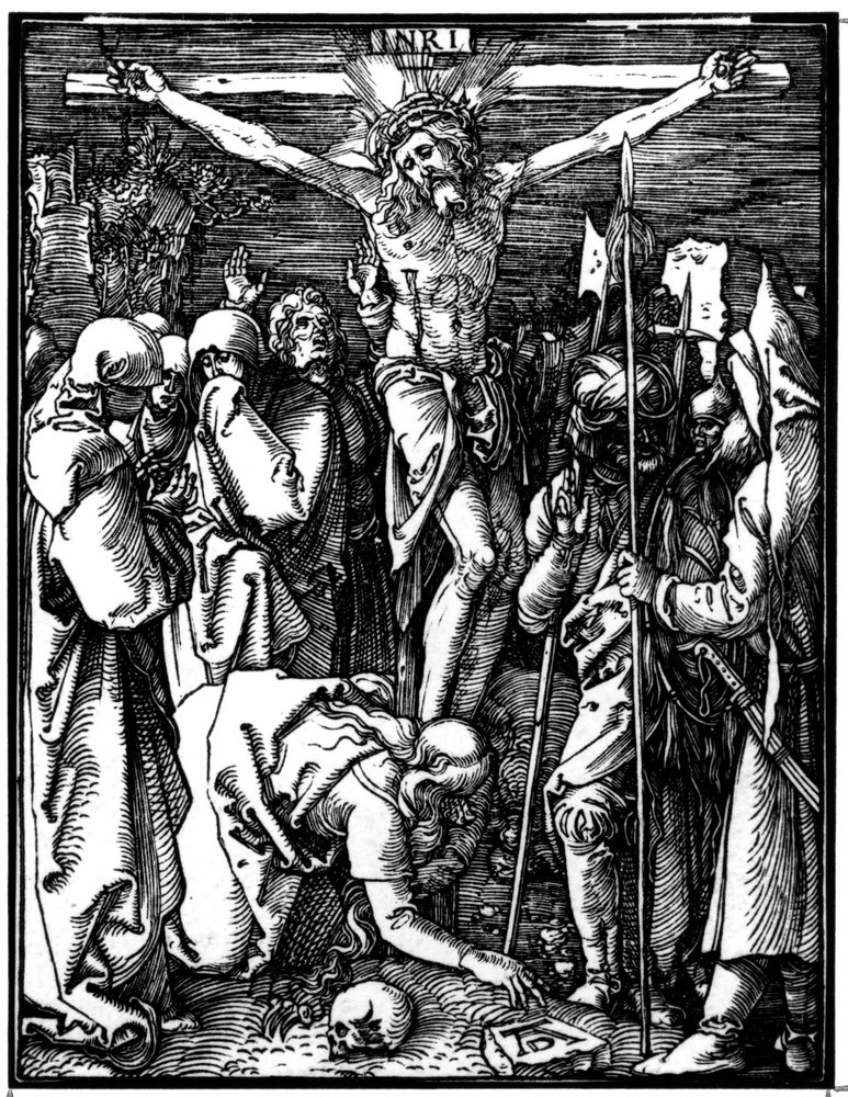 Ukrzyżowanie, z Małej pasji, ok. 1509-11 autorstwa Albrecht Dürer