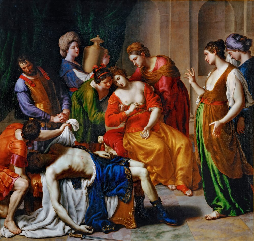 Śmierć Kleopatry autorstwa Alessandro Turchi