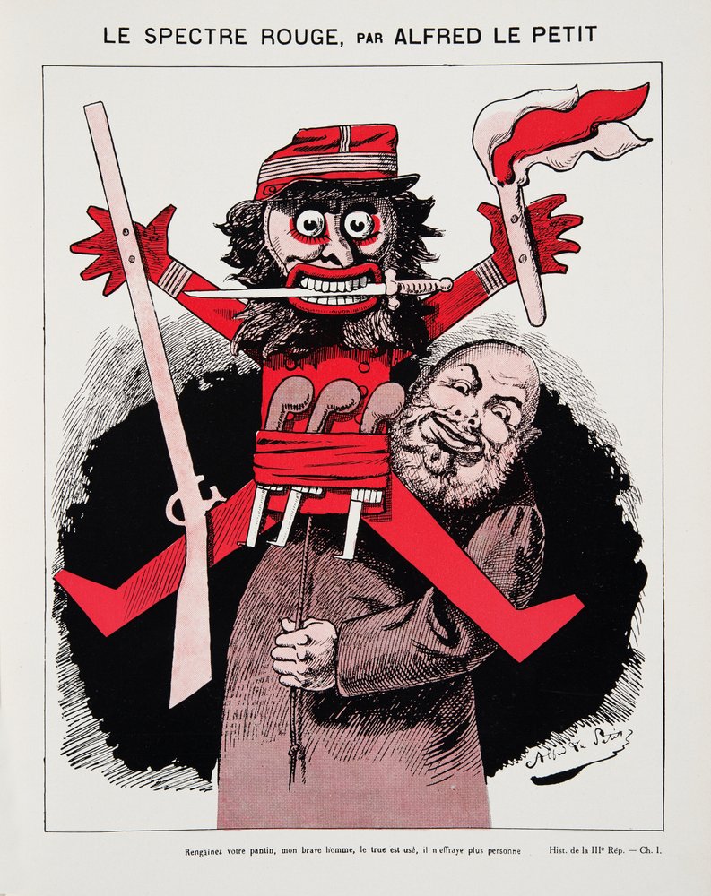 Czerwone widmo, z Historii III RP, t. I, Historia polityczna, wyd. 1933 (kolor lito) autorstwa Alfred Le Petit