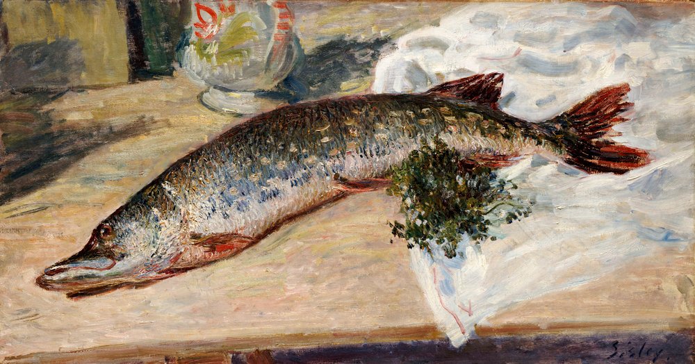 Szczupak, 1888 autorstwa Alfred Sisley