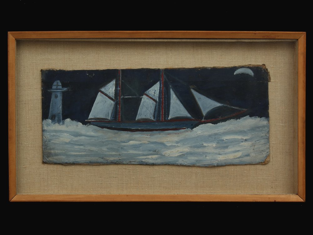 Trawler u wybrzeży Kornwalii, ok. 1930 autorstwa Alfred Wallis