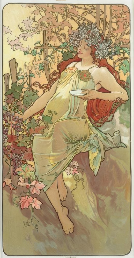 Jesień autorstwa Alphonse Mucha