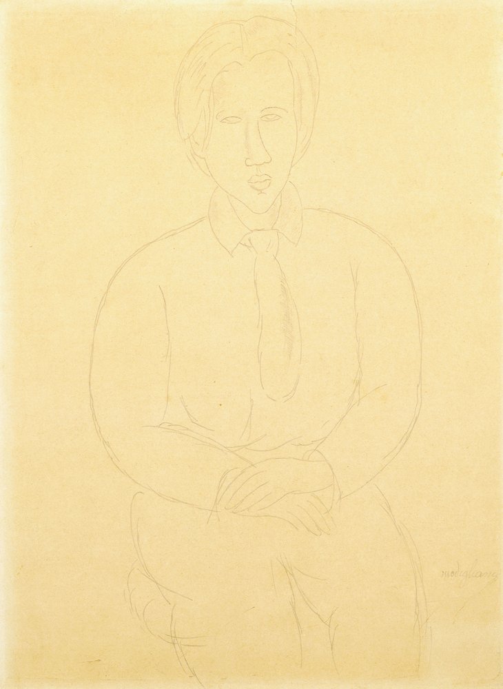 Portret siedzącej Sutyny, 1917 autorstwa Amedeo Modigliani