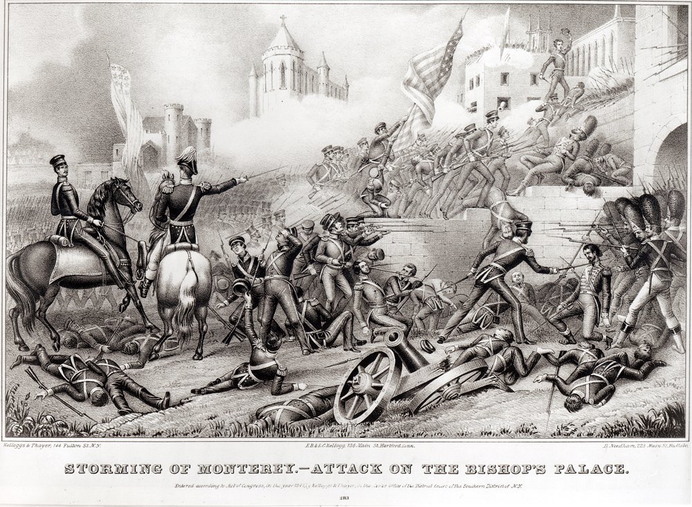 Szturm na Monterey. Atak na Pałac Biskupi w 1846, 1847 autorstwa American School