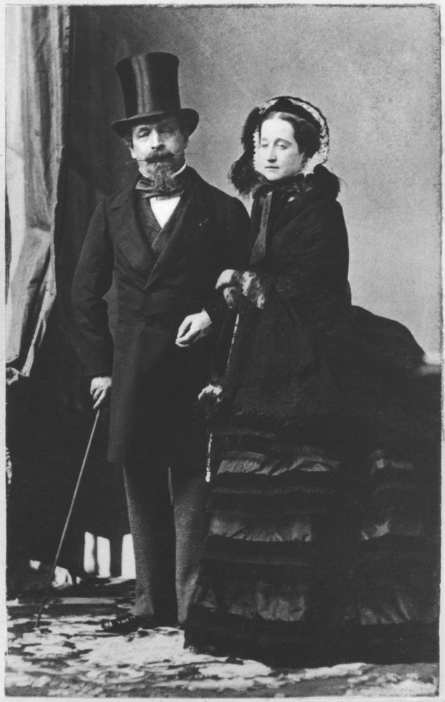 Cesarz Napoleon III i cesarzowa Eugenia, ok. 1865 autorstwa Andre Adolphe Eugene Disderi