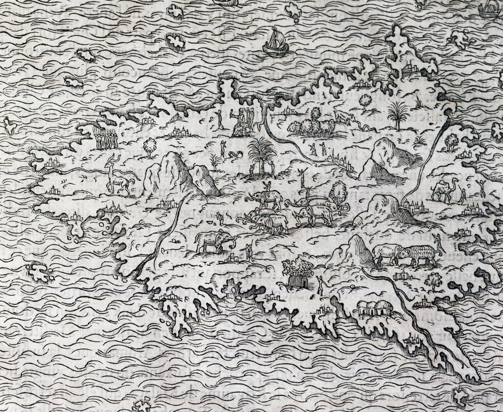 Mapa Sumatry, rycina Andre Thevet (1504-1592), Paryż, Francja autorstwa Andre Thevet