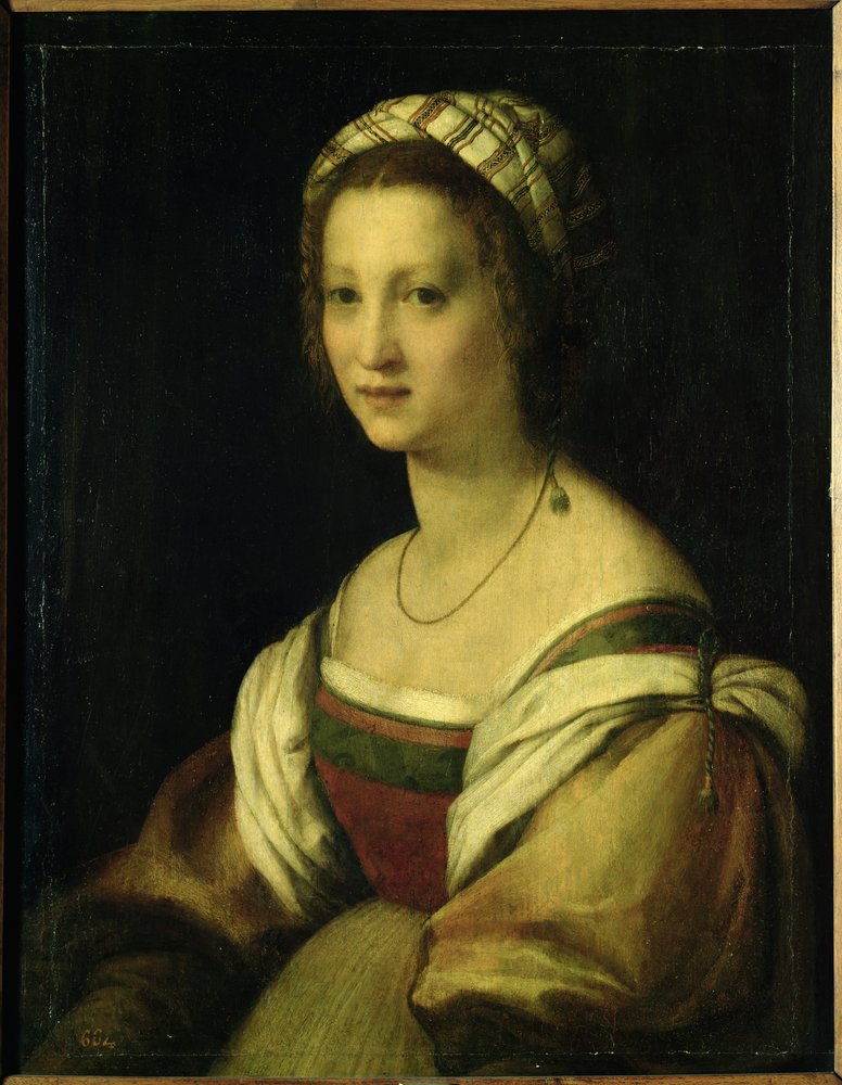 Lucrezia di Baccio del Fede, żona artysty, ok. 1513 / 14 (olej na desce) autorstwa Andrea del Sarto
