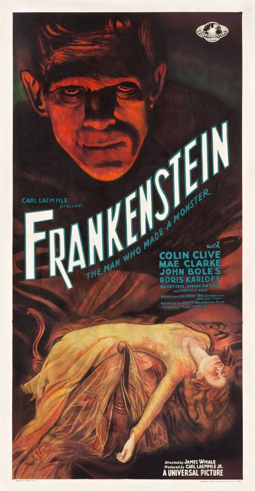 Plakat filmowy "Frankenstein" - Anonimowy. Litografia kolorowa autorstwa Anonymous Anonymous