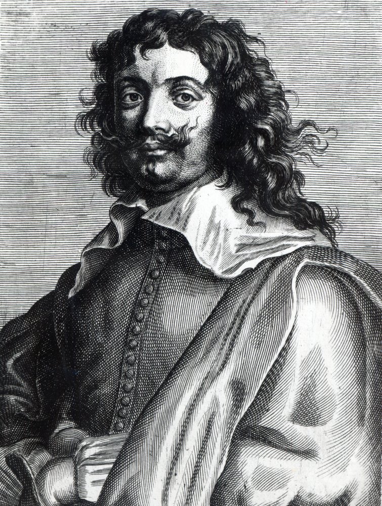 Adriaen Brouwer, grawerowane przez Edme de Boulonois autorstwa Anthony van Dyck