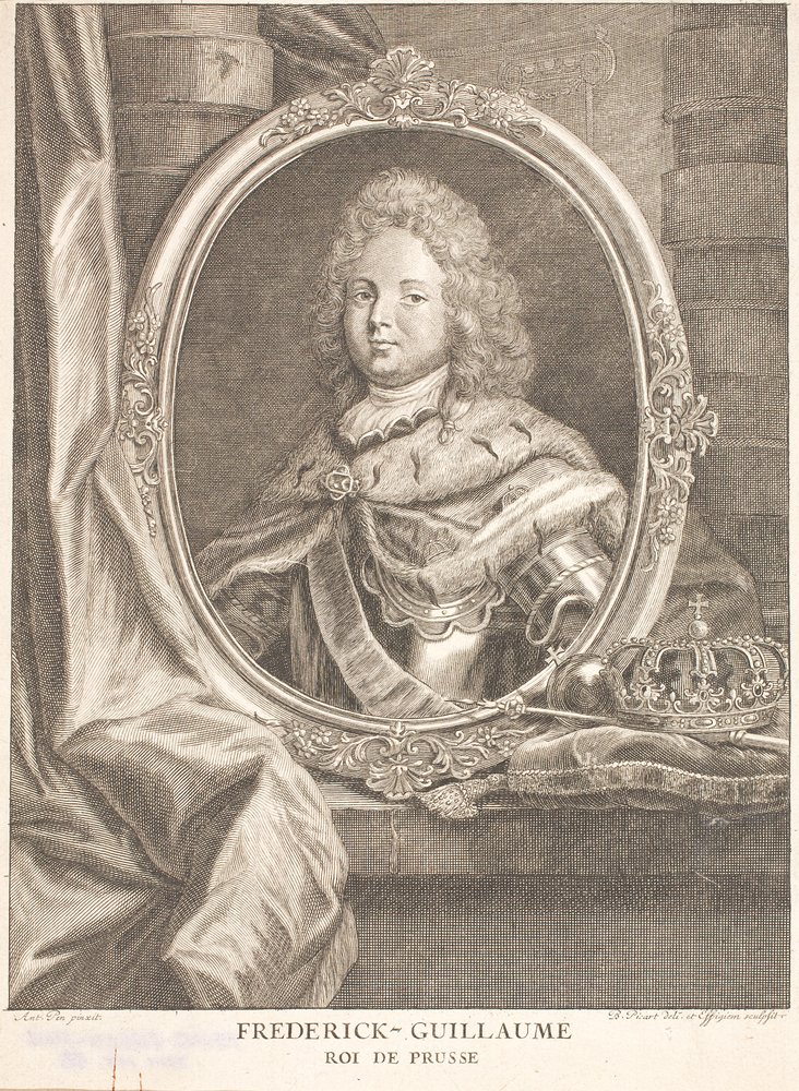 Fryderyk Wilhelm I, król pruski i jako elektor Fryderyk Wilhelm II i margrabia brandenburski autorstwa Antoine Pesne