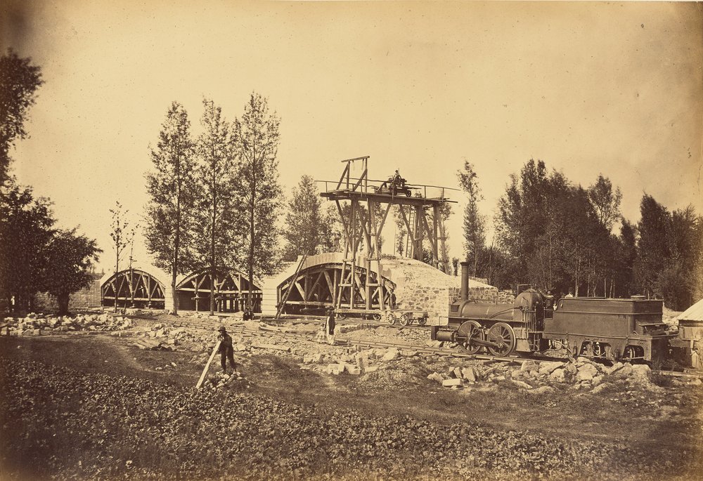Wiadukt nad rzeką Bonson (Dolina Loary) autorstwa Auguste Hippolyte Collard