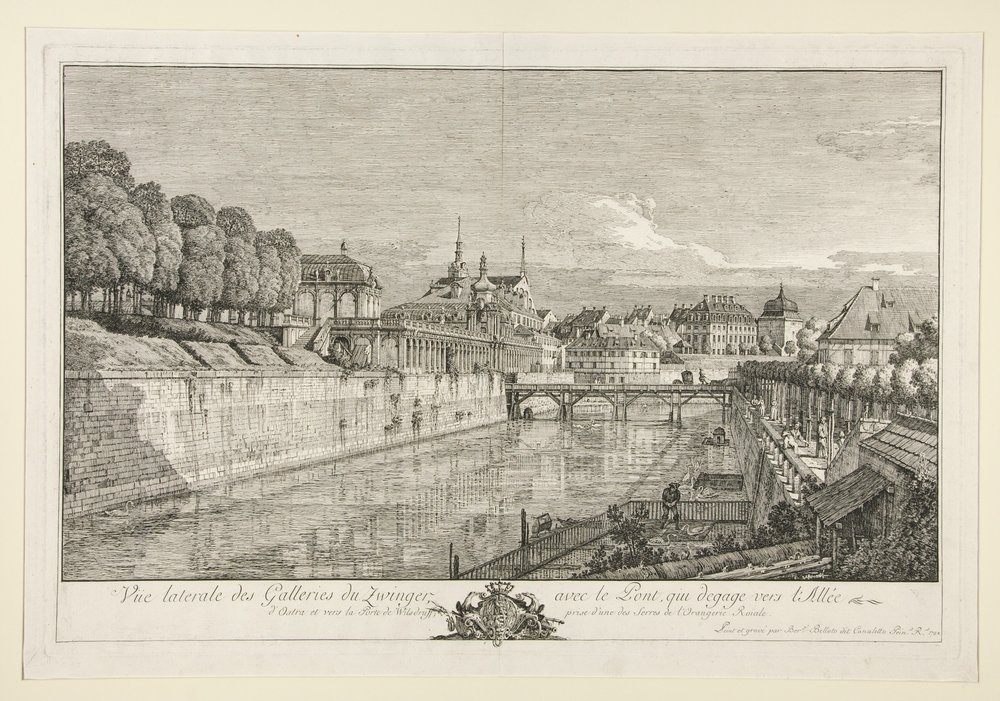 Widok na Zwinger w Dreźnie autorstwa Bernardo Bellotto