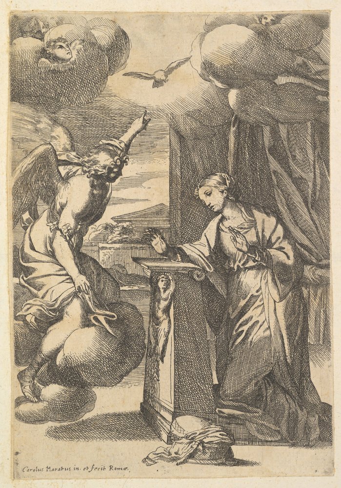 Zwiastowanie. autorstwa Carlo Maratta or Maratti