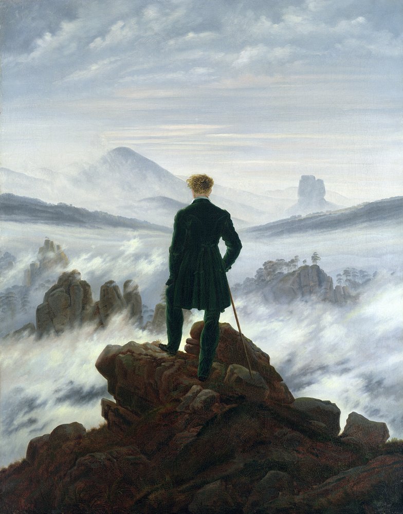Wędrowiec nad morzem mgły autorstwa Caspar David Friedrich