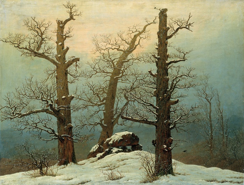 Kopiec kamienny w śniegu, 1807 autorstwa Caspar David Friedrich
