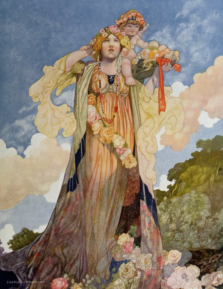 Lato z The Seasons zamówionego na rok 1920 Pears Annual autorstwa Charles Robinson