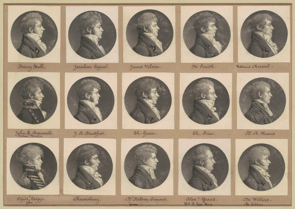 Kolekcja Portretów Saint-Mémin, Grupa 46 autorstwa Charles B. J. Févret de Saint Mémin