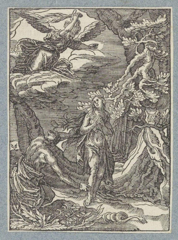 Wypędzenie z raju autorstwa Christoffel van Sichem (II)
