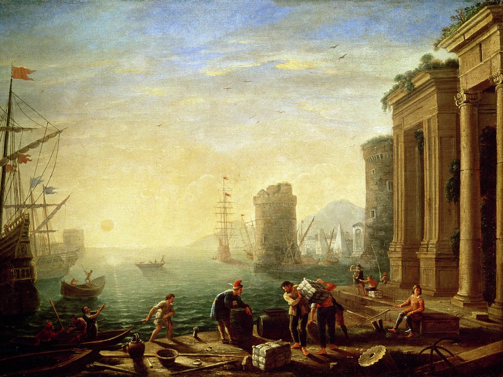 Poranek w porcie, 1640 autorstwa Claude Lorrain