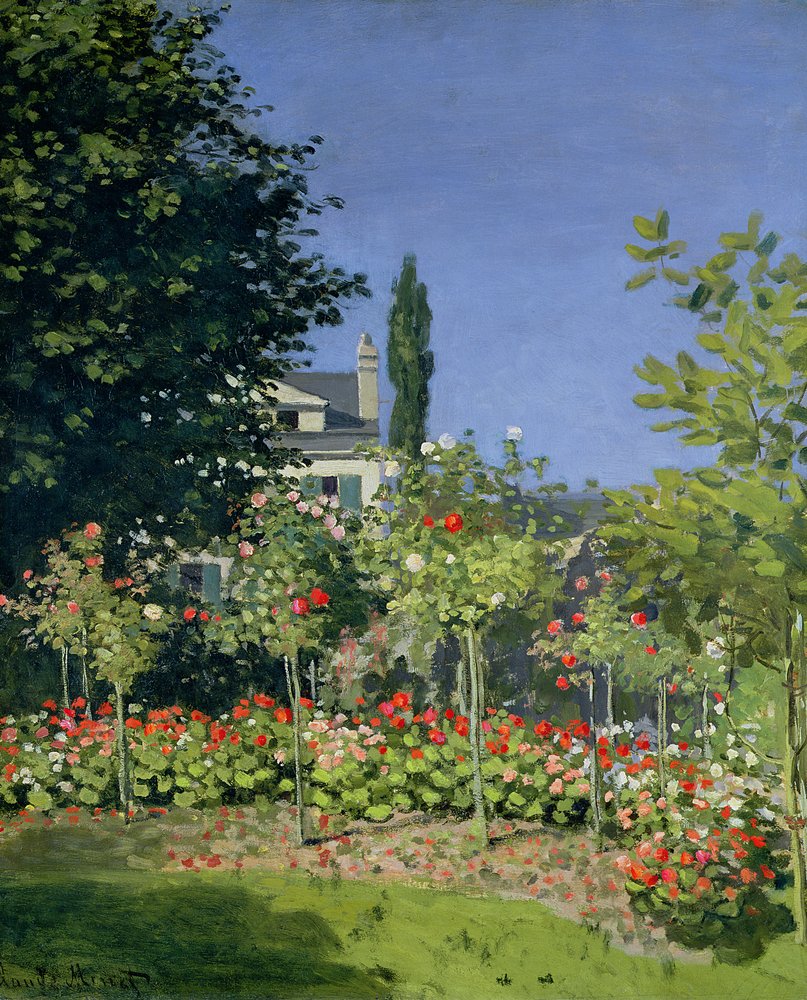 Kwitnący ogród w Sainte-Adresse, ok. 1866 autorstwa Claude Monet