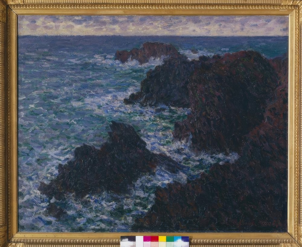 Skały Belle-Île; dzikie wybrzeże autorstwa Claude Monet