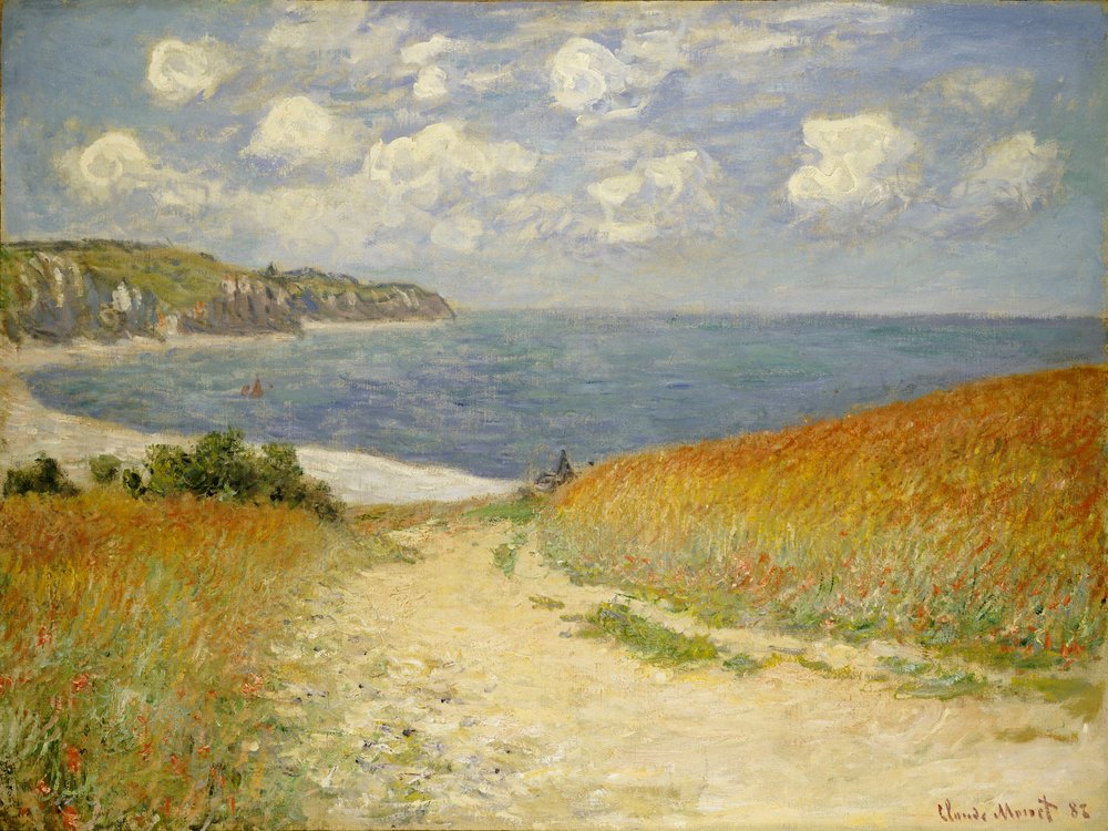 Ścieżka w zbożu w Pourville, 1882 autorstwa Claude Monet
