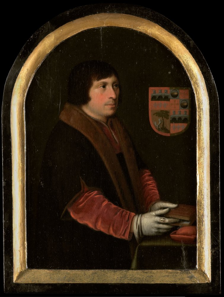 Portret Pietera Saliny, ok. 1620 (olej na płycie) autorstwa Cornelis Engelsz