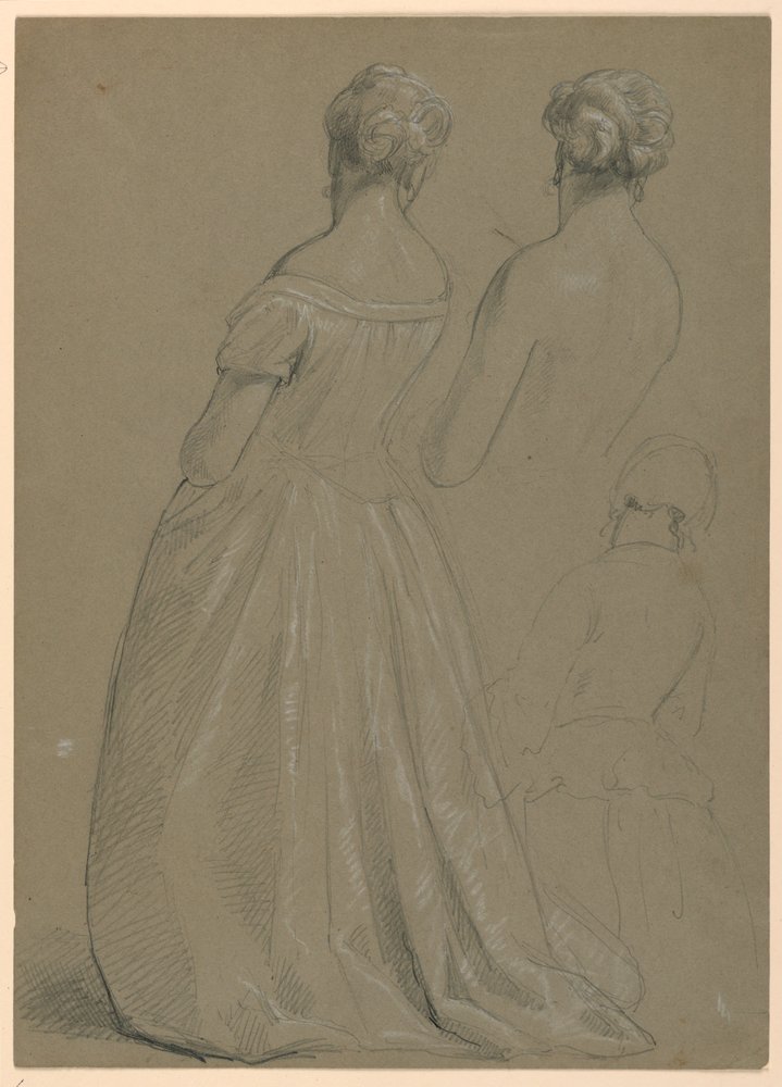Studia stojącej kobiety dla „The Republican Court” (Dzień przyjęcia lady Washington) autorstwa Daniel Huntington