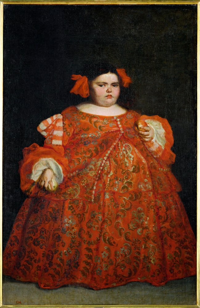 Eugenia Martinez Vallejo la Monstrua (obraz na płótnie) autorstwa Don Juan Carreno de Miranda