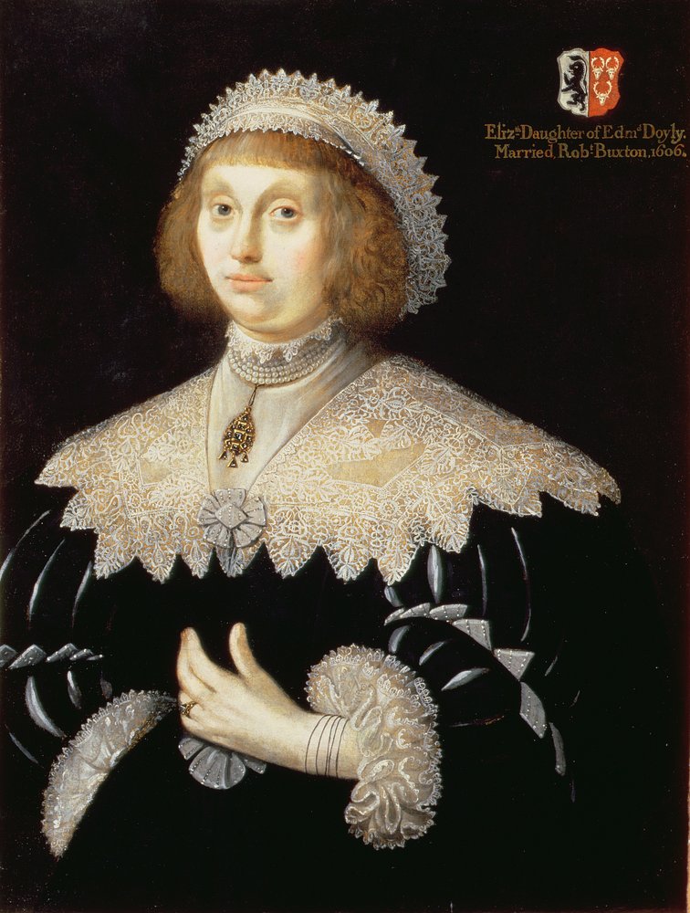 Portret Margaret Conyers (Pani John Buxton z Tibenham) ok. 1640 autorstwa English School