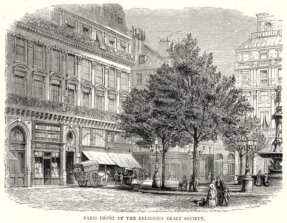 Paryski oddział Religijnego Towarzystwa Traktatowego (rycina) autorstwa English School