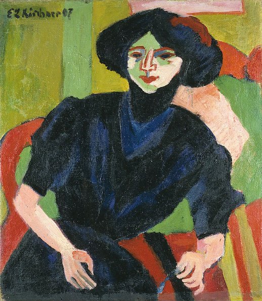 Portret kobiety autorstwa Ernst Ludwig Kirchner