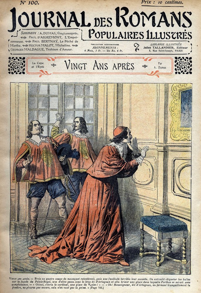 Ilustracja do "Vint ans apres" (Dwadzieścia lat później) autorstwa Eugene Damblans