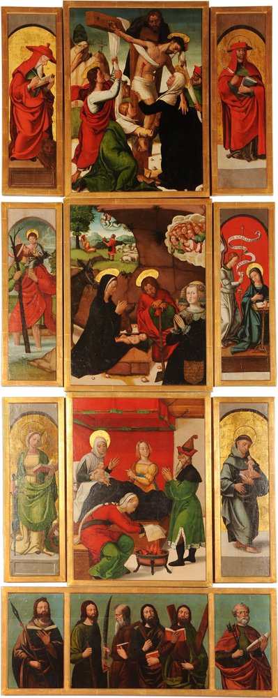 Ołtarz świętych Anny i Michała Archanioła Panel lewy autorstwa Francisco de Comontes