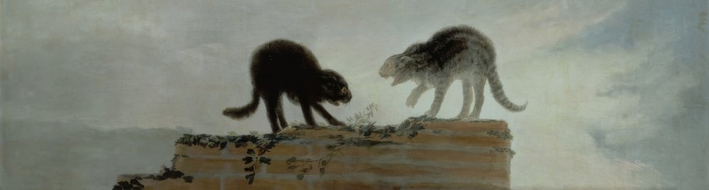 Koty walczą autorstwa Francisco de Goya