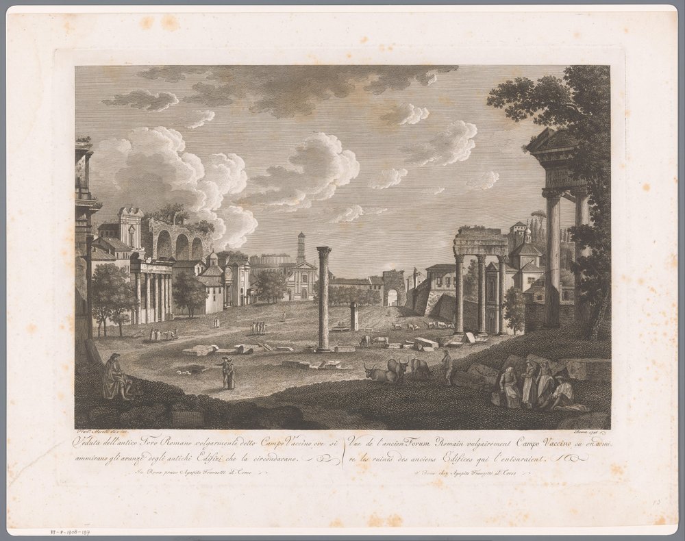 Widok na Forum Romanum Widoki Rzymu (tytuł serii) autorstwa François Morel