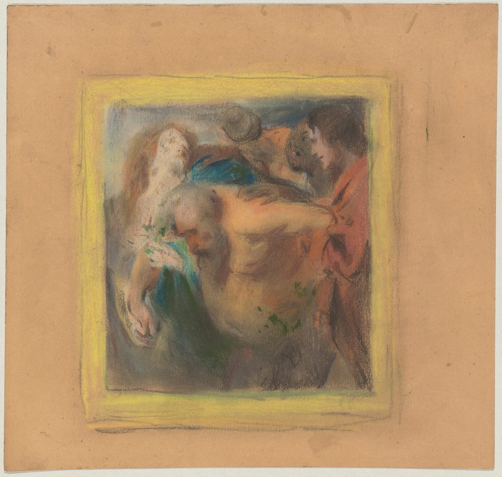 Trunkener Silen; nach Rubens, freie Variation autorstwa Franz von Lenbach