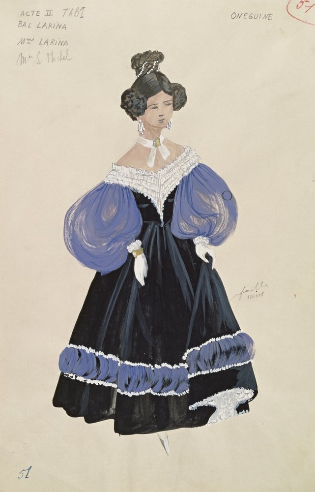 Mm. Larina, z opery „Eugeniusz Oniegin” Piotra Ilicha Czajkowskiego (1840-93) autorstwa French School