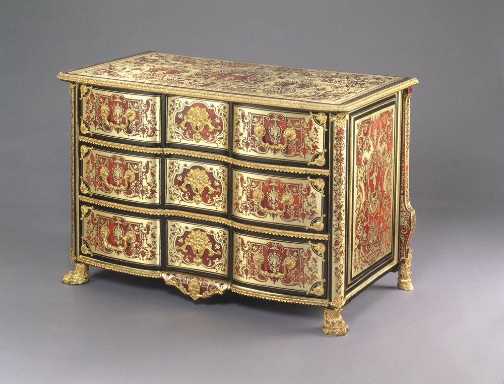 Komoda Ludwika XIV Boulle, ok. 1700 (szylkret, mosiądz i ormolu) (patrz także 220158) autorstwa French School