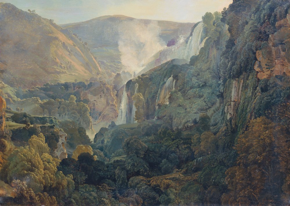 Wodospad w Terni, ok. 1834 (olej na płótnie) autorstwa Friedrich Nerly