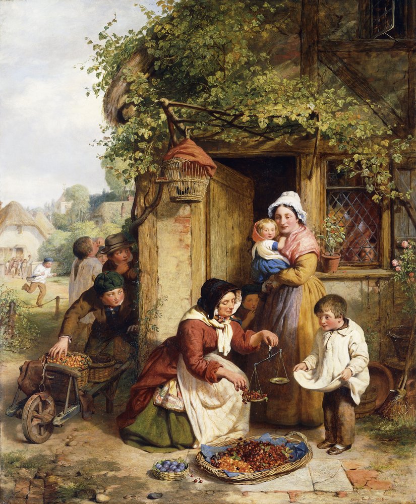 Sprzedawczyni wiśni, 1856 autorstwa George Smith