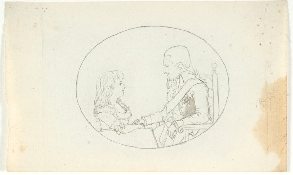 Książę koronny Fryderyk z księciem koronnym (Chr. VIII) autorstwa Gerhard Ludvig Lahde
