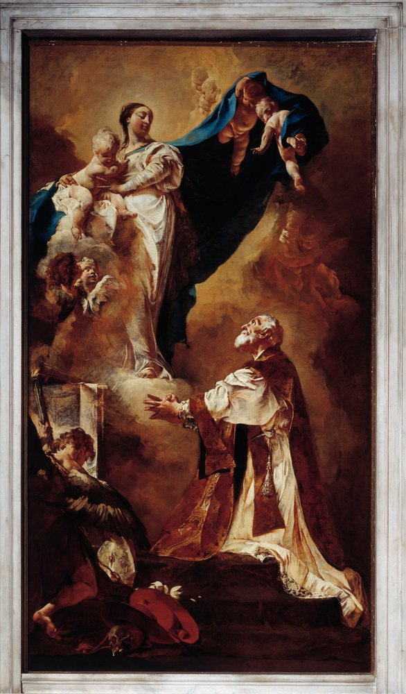 Dziewica ukazuje się św. Filipowi Neri (olej na płótnie) autorstwa Giovanni Battista Piazzetta